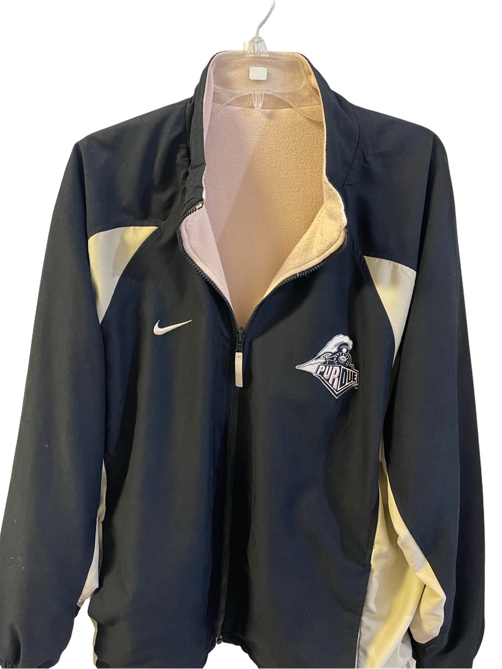 Nike Team Perdue Boilermakers Black & Cream Purdue Full-Zip Jacket Reversible XL